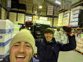 Takeaway Supplies Fun Having fun in the warehouse