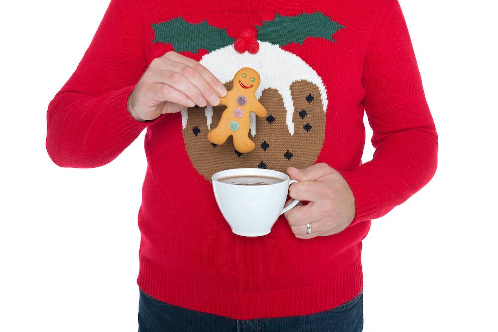 christmas jumper and gingerbread