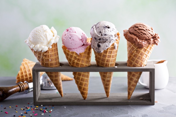 Different Ice Cream Cones