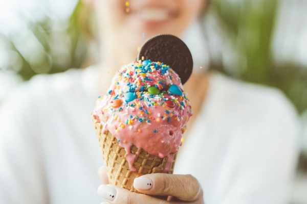 Ice Cream with Rainbow Sprinkles