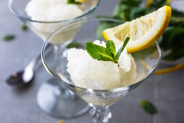 lemon sorbet in fancy glass Ice Cream Ideas for Every Occasion