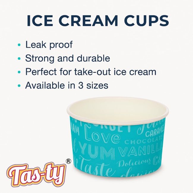 160ml Generic Wax Paper Ice Cream Tubs (TAS200b)