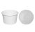 Wax Paper Tubs in plain white with lid