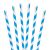 TAS-TY Blue and White Striped Paper Drinking Straws,125 Count