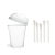16oz PET Smoothie Cups with Domed Lid and Spoon Straws