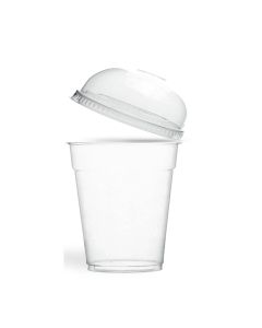 12oz Clear PET Smoothie Cup with Domed Lid-100