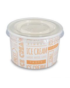 ice cream tubs with flat lids