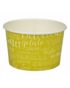 260ml Melody 3 Scoop Wax Paper Ice Cream Tub ( Generic Designs may vary )
