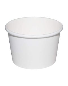 Wax Paper Ice Cream tub in plain white