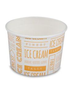 3 Scoop Tas-ty Finest Wax Paper Ice Cream Tubs 