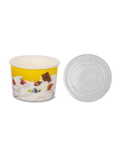 280ml Tas-ty Ice Cream Tubs With Flat Lid ( Generic Designs may vary )