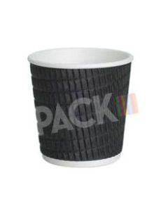 4 Oz Black Espresso Ripple Cups