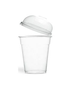 10 oz Clear PET Smoothie Cup with Domed Lid
