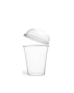 7 oz Clear PET Smoothie Cup & Domed Lids