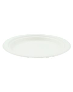 Disposable 7" White Bagasse Plates