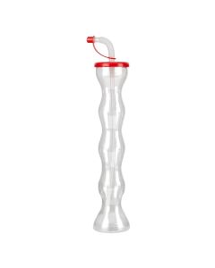 Red Slush Yard Cups with Lid & Straw x100
