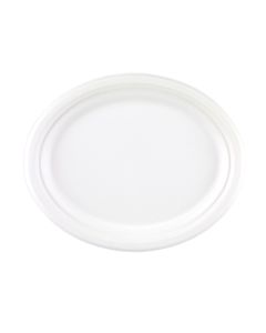 12" x 10" Bagasse Oval Plate