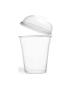 20 oz Clear PET Smoothie Cup with Domed Lid-100