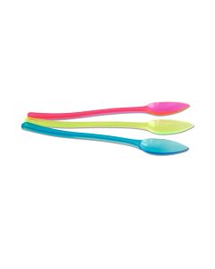 15cm Plastic Multi Coloured Spoons 