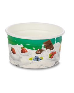 160ml TAS-ty Wax paper Ice cream Tub ( Generic Design may vary )