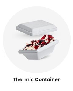 Thermal Food Containers with Lids and Liners, 750ml, White