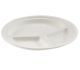 10" Bagasse 3 Compartment Plate