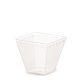 Square Plastic Dessert Cups and lids 120ml (Semifreddo pots)