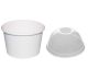 Plain White 280ml Wax Paper Ice Cream Tub & Domed Lids