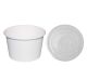 Wax Paper Tubs in plain white with lid