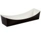 9" Black Baguette Cardboard Food Tray