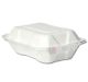 Disposable 9&quot; White Bagasse Meal Container 