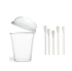 10oz PET Smoothie Cup with Domed Lid & Straws