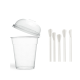 16oz PET Smoothie Cups with Domed Lid and Spoon Straws