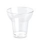 Clear plastic dessert cup with wide rim