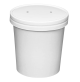 Disposable Paper Food Takeaway Containers & Lids White 16 oz