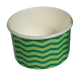 Green 85ml paper ice cream tub, one scoop size