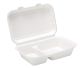 9" Bagasse 2 Compartment Food Container