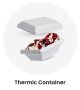 Thermal Food Containers with Lids and Liners, 500ml, White