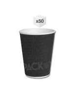 12 oz Black Ripple Cups