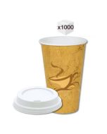  16 oz Generic Single Wall Coffee Cups with White Sipper Lids