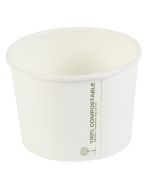 16oz PLA White Biodegradable Soup Containers & Lids