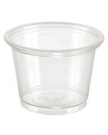 2 oz clear portion pot and lid for food use