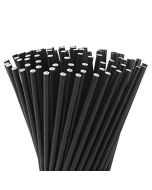 Black Paper Straws 