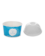Huhtamaki 2 Scoop Ice Cream Tub & Clear Domed Lid