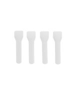 WHITE COMPOSTABLE PAPER ICE CREAM SPOONS 9.5 CM 