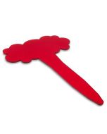 Plain Red Cloud Shaped Flavour Sign