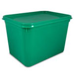 4 litre green rectangular ice cream or food container