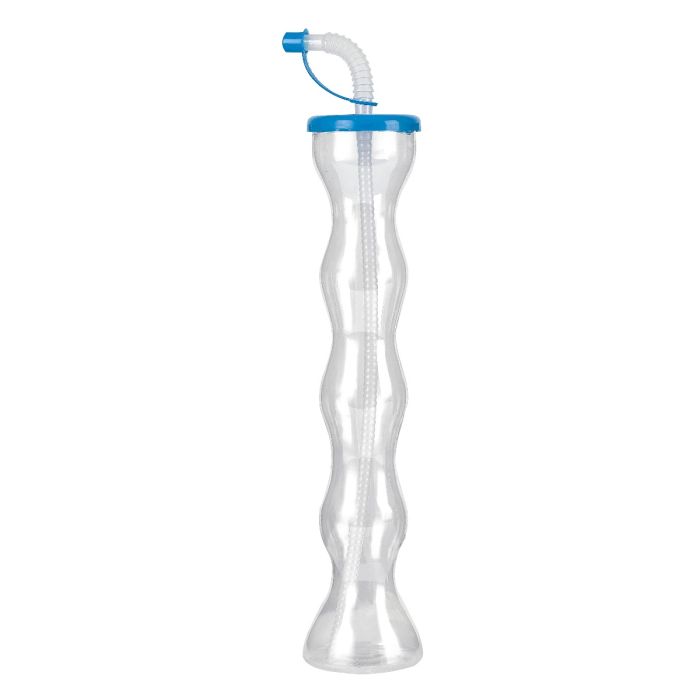 400ml Novelty Slush Yard Cup with Lid & Straw (Blue Lid)
